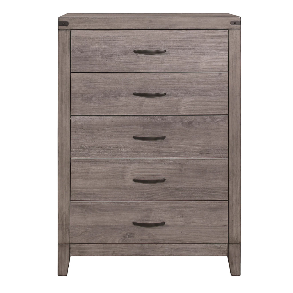 Brownish Gray 5 Drawer Melamine Chest M833