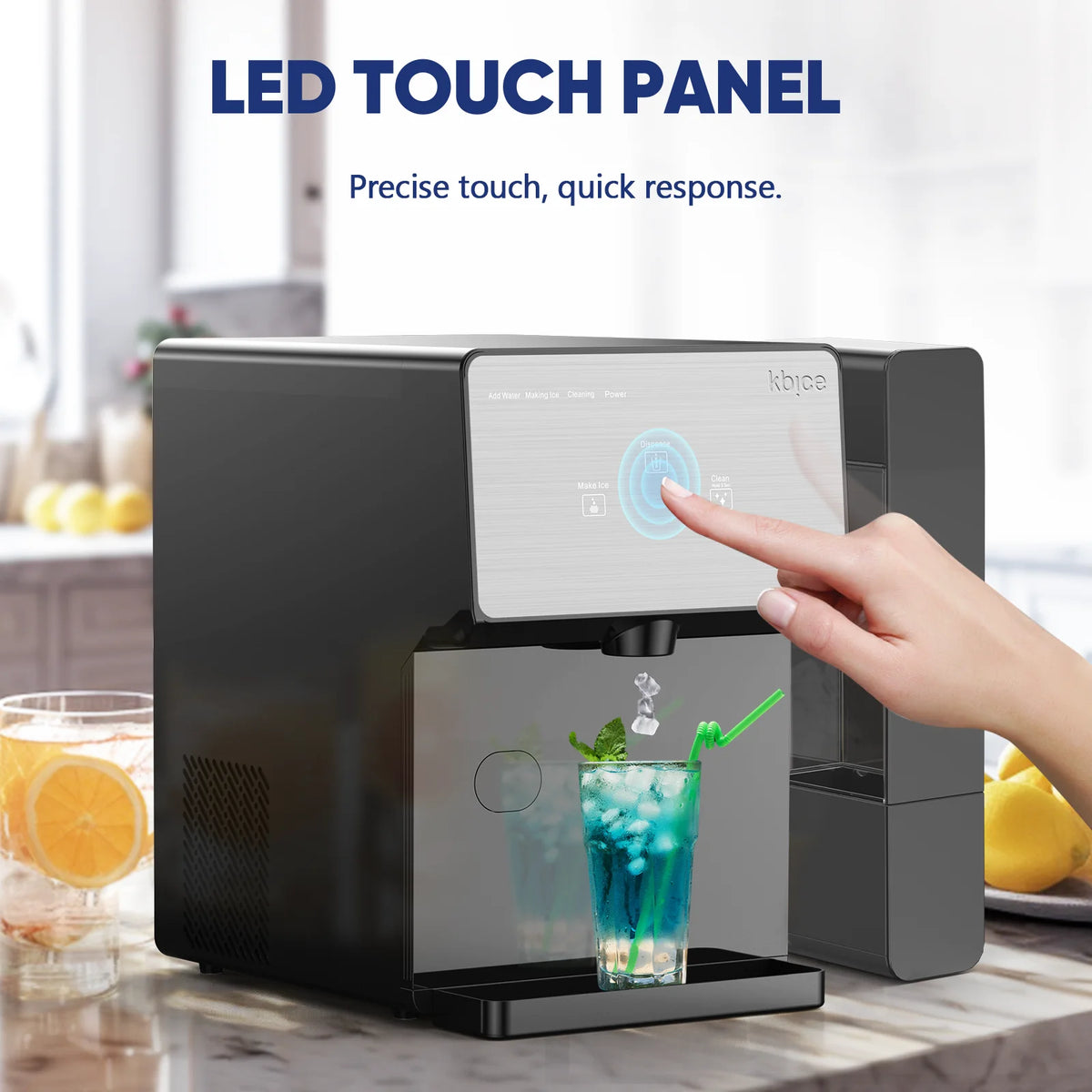 Self Dispensing Countertop Nugget Ice Maker with Water Tank B26115