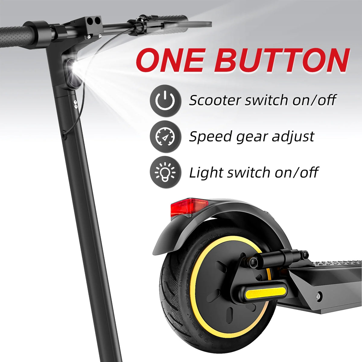 500W Foldable Electric Scooter with Air Tire E360964