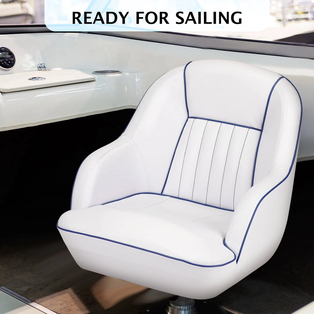 White Navy Blue Boat Seat V147418