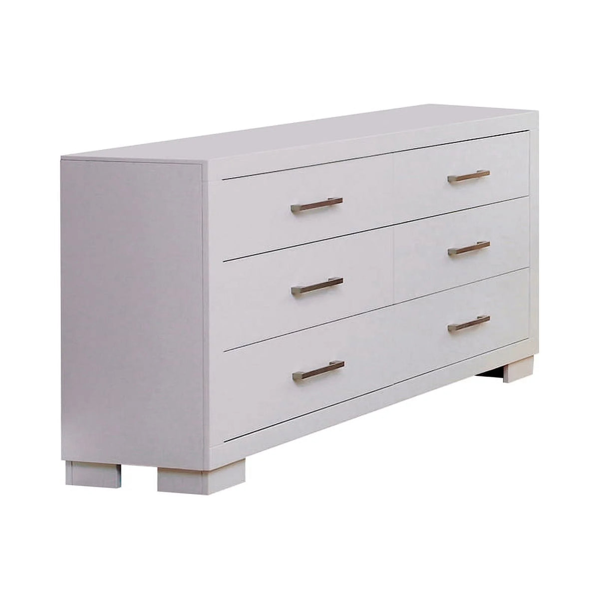 White 6-Piece Wood California King Bedroom Set U779888