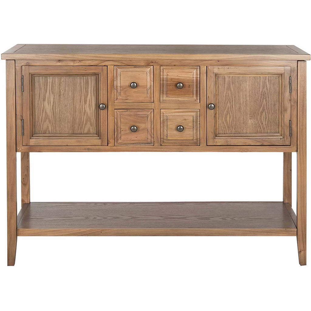 Oak Storage Sideboard with 2 Cabinets & 4 Drawers L9875