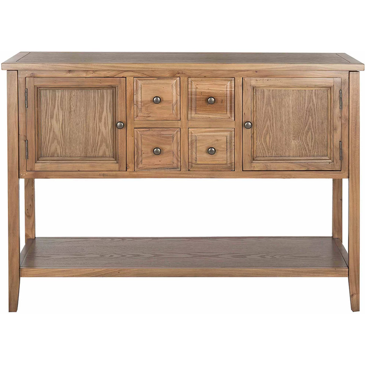 Oak Storage Sideboard with 2 Cabinets & 4 Drawers L9875