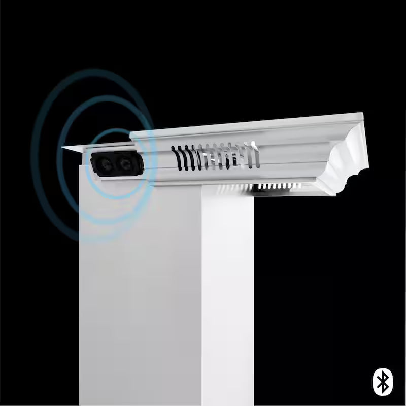 36 in. 400 CFM Ducted Wall Mount Range Hood in Stainless Steel and Glass L788988