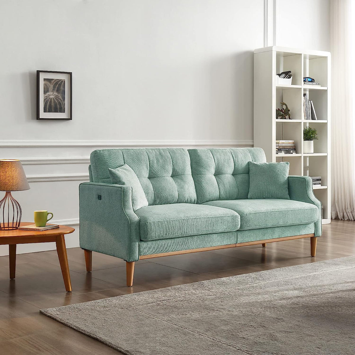 Mid-Century Modern 3 Seat Sofa Couch L57626
