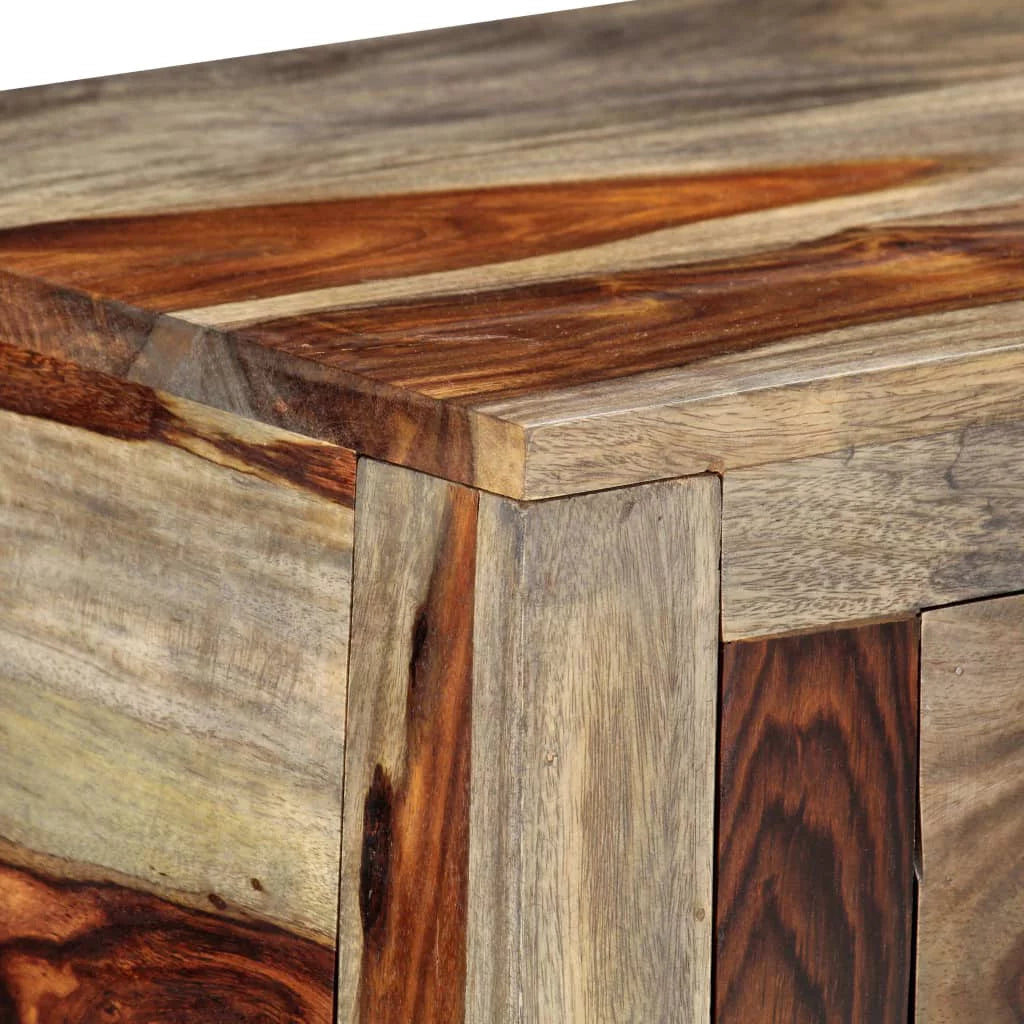 White 3 Drawer Sheesham Wood Console Table Y521