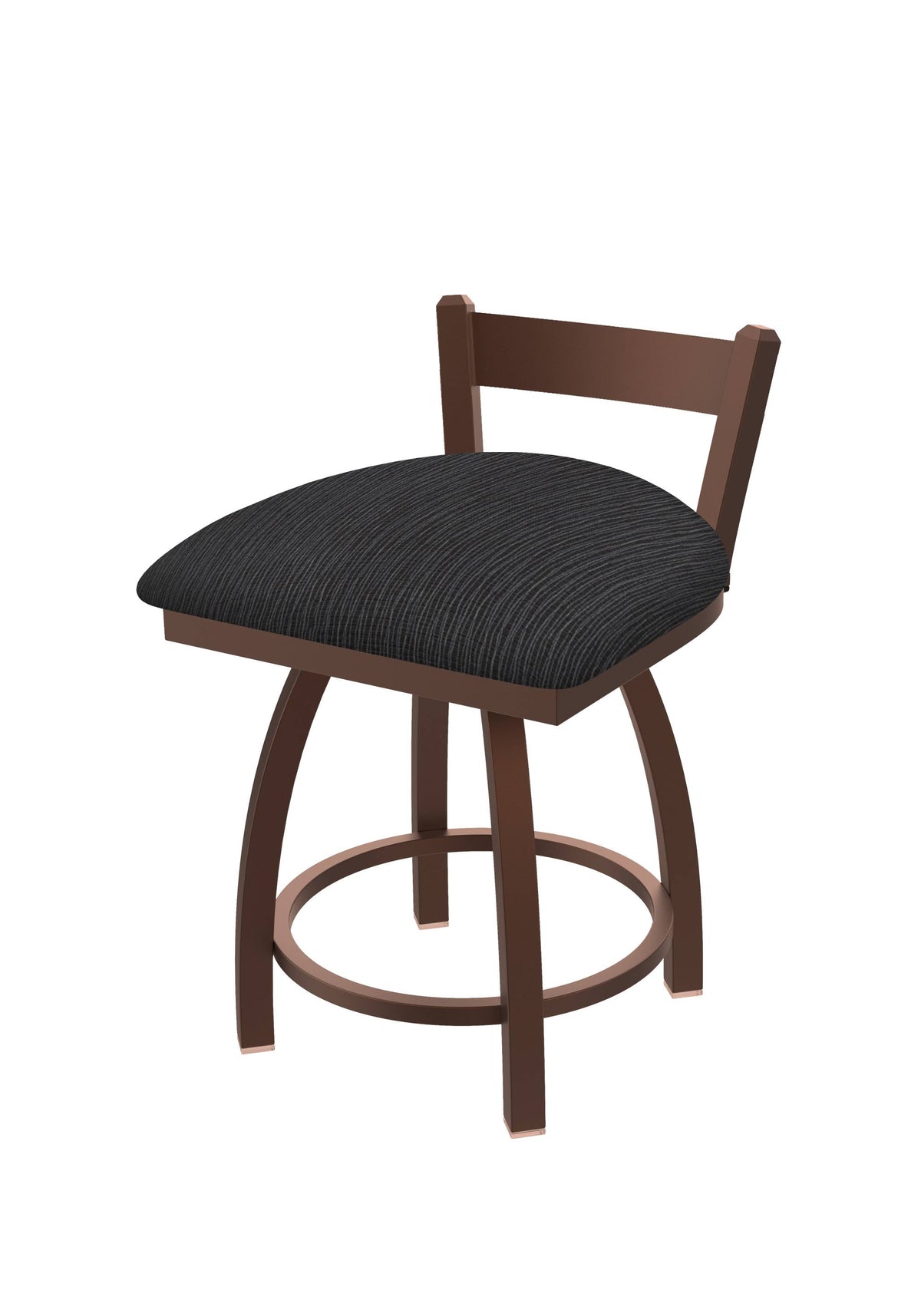 18 inch Low Back Swivel Vanity Stool with Bronze Finish S578