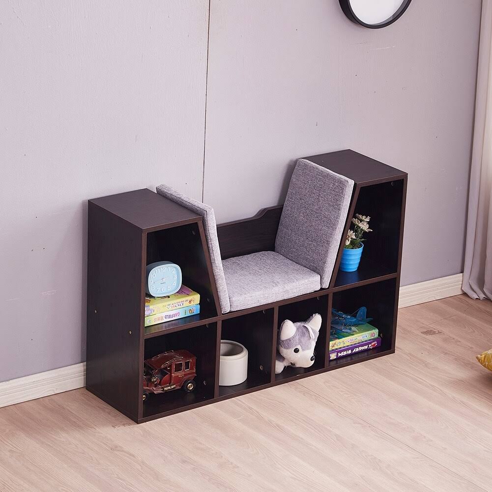 Modern 6-Cubby Kids Bookcase Wood L205234