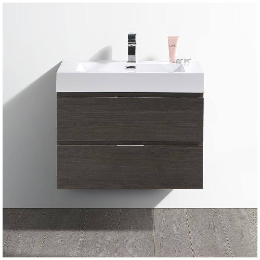 30x22 Gray Oak Wall Hung Bathroom Cabinet J972188