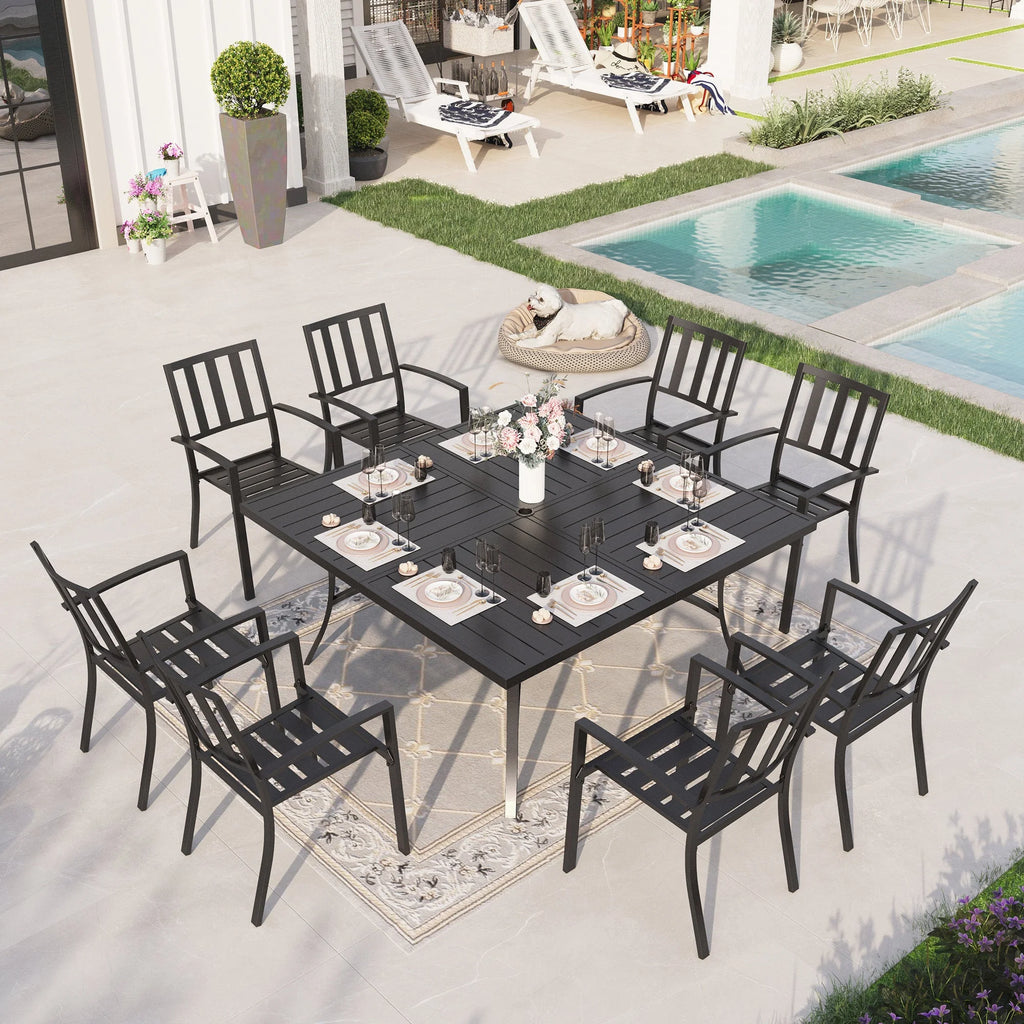 Metal 60" x 60" Square Outdoor Dining Table S72363