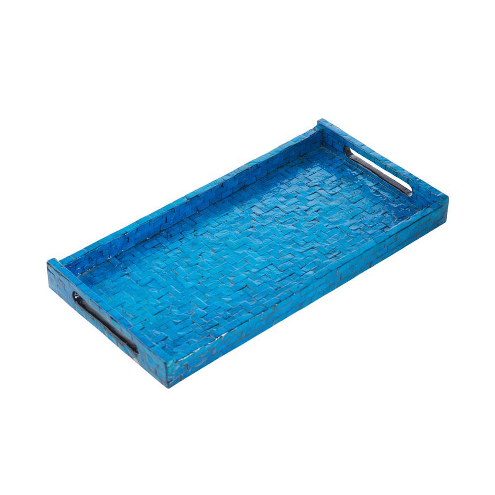 Blue Rectangular Lacquer Tray V289309