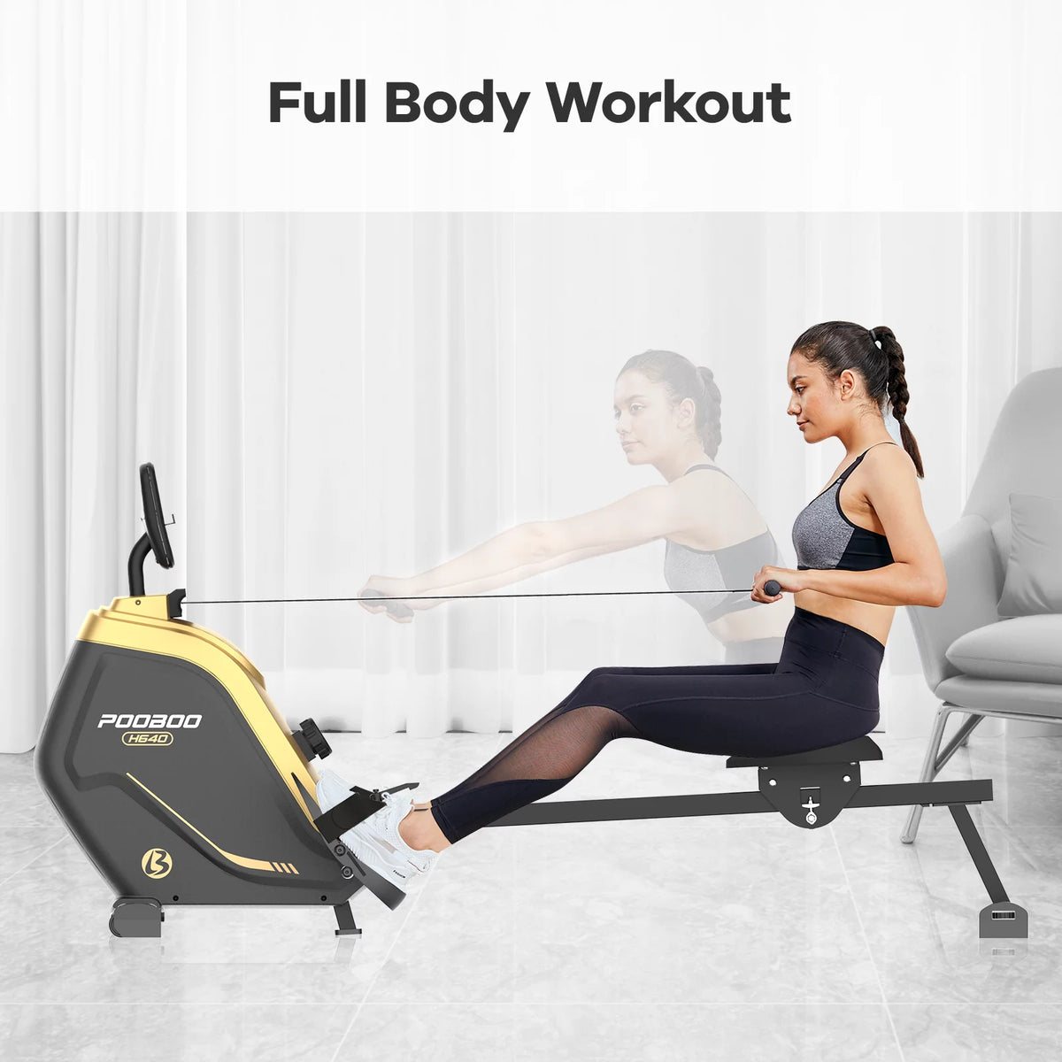 Folding Magnetic Rowing Machine K278763