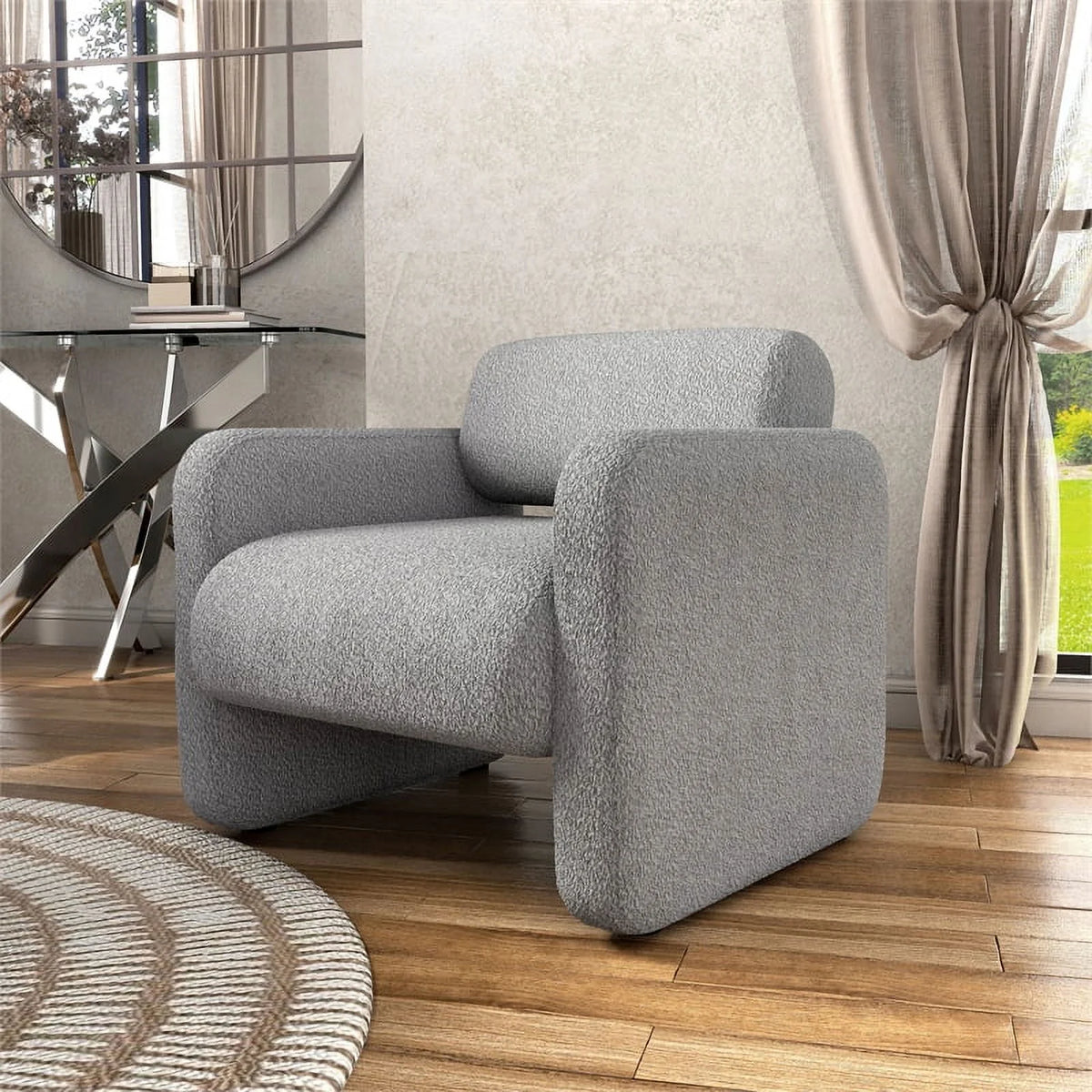 Gray Fabric Armchair G239929