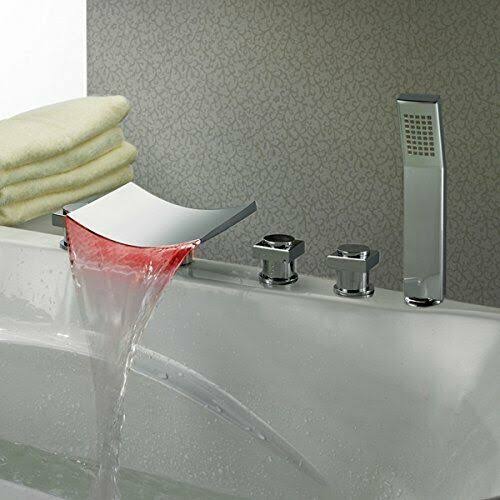 Deck Mounted LED Bathroom Sink Faucet Y3459