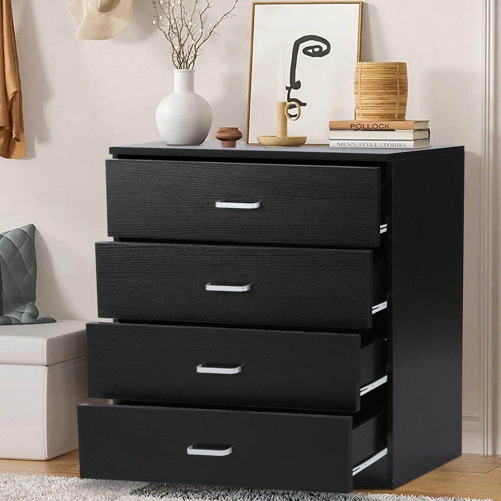 Black 4 Drawer Dresser S255