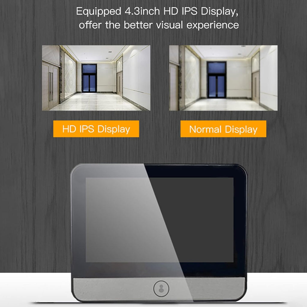 Digital Peephole Door Viewer WiFi Doorbell Camera 1080P Video Intercom 4.3 inch Monitor M255