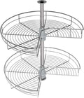 28'' 2 Tier Kidney Shaped Lazy Susan Cabinet Organizer B919