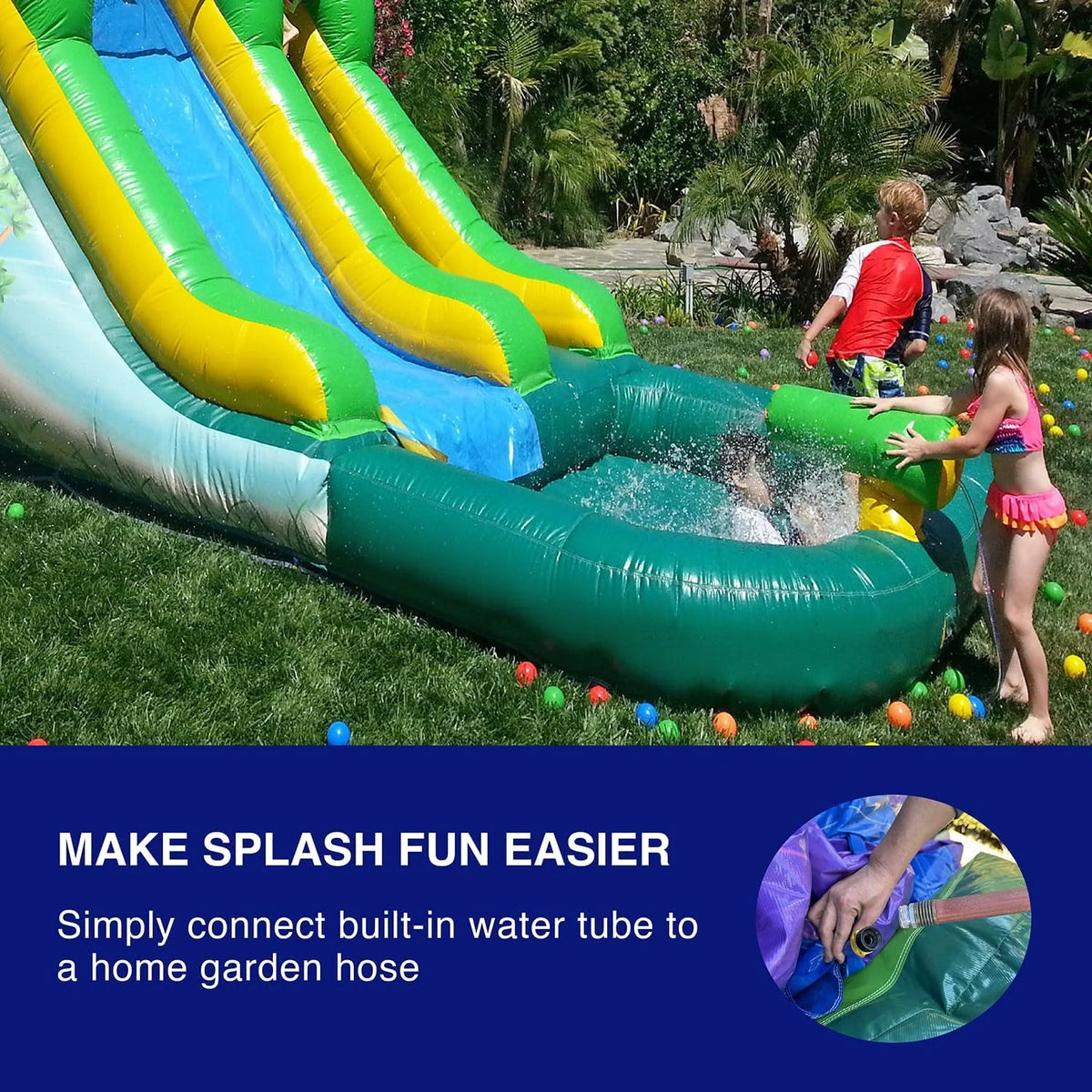 Inflatable Water Slide with Splash Pool U476957