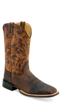 Burnt Dark Brown Leather Cowboy Boots X600081