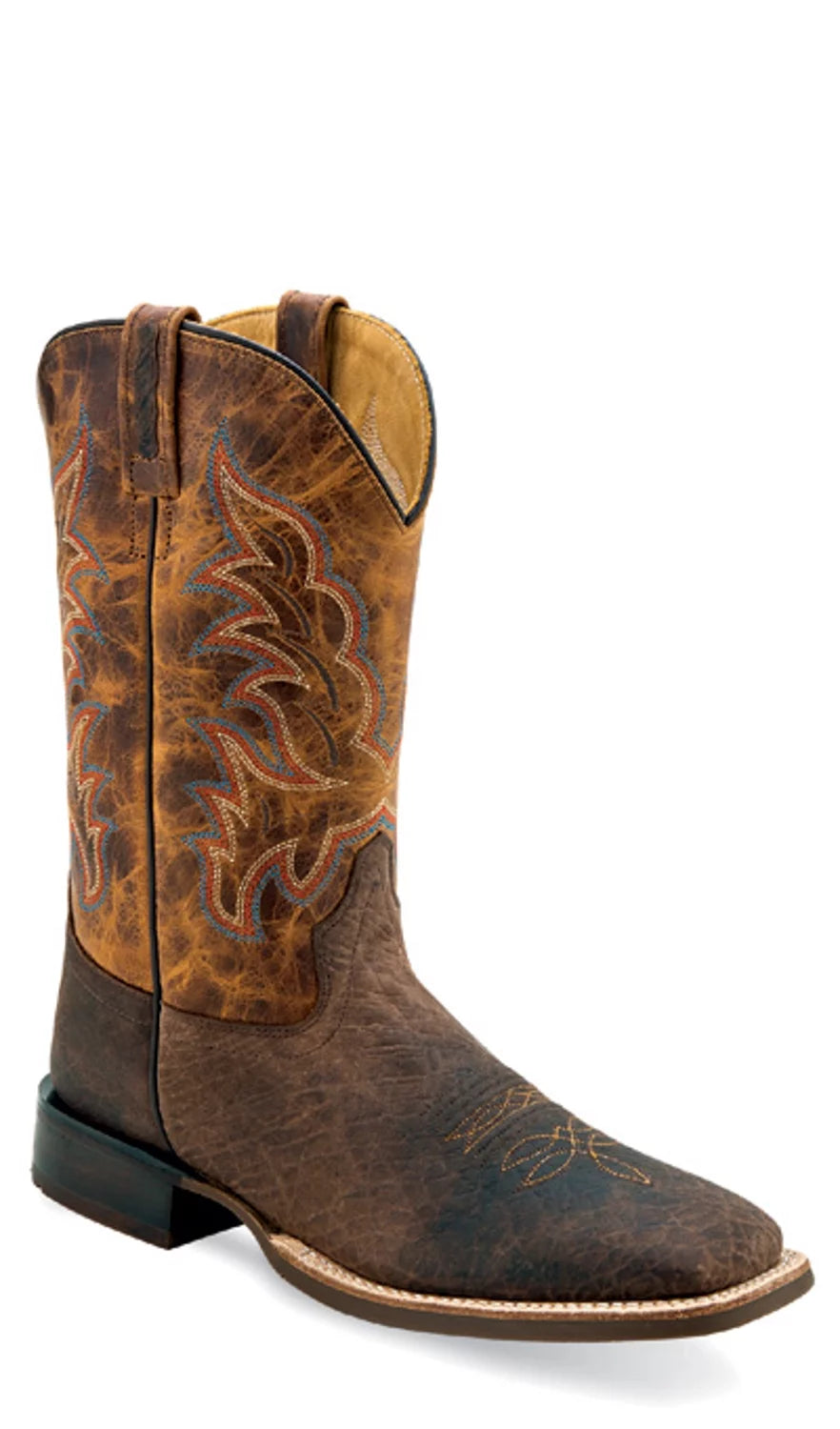 Burnt Dark Brown Leather Cowboy Boots X600081