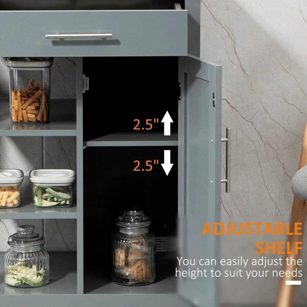 Kitchen Island Cart on Wheels H7034