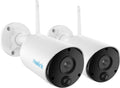 Wireless Outdoor Security Camera 1080P HD Solar Powered 2 Pack R7132