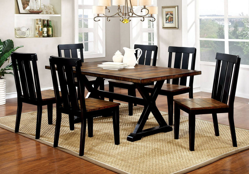 Oak Black Dining Table Q1551