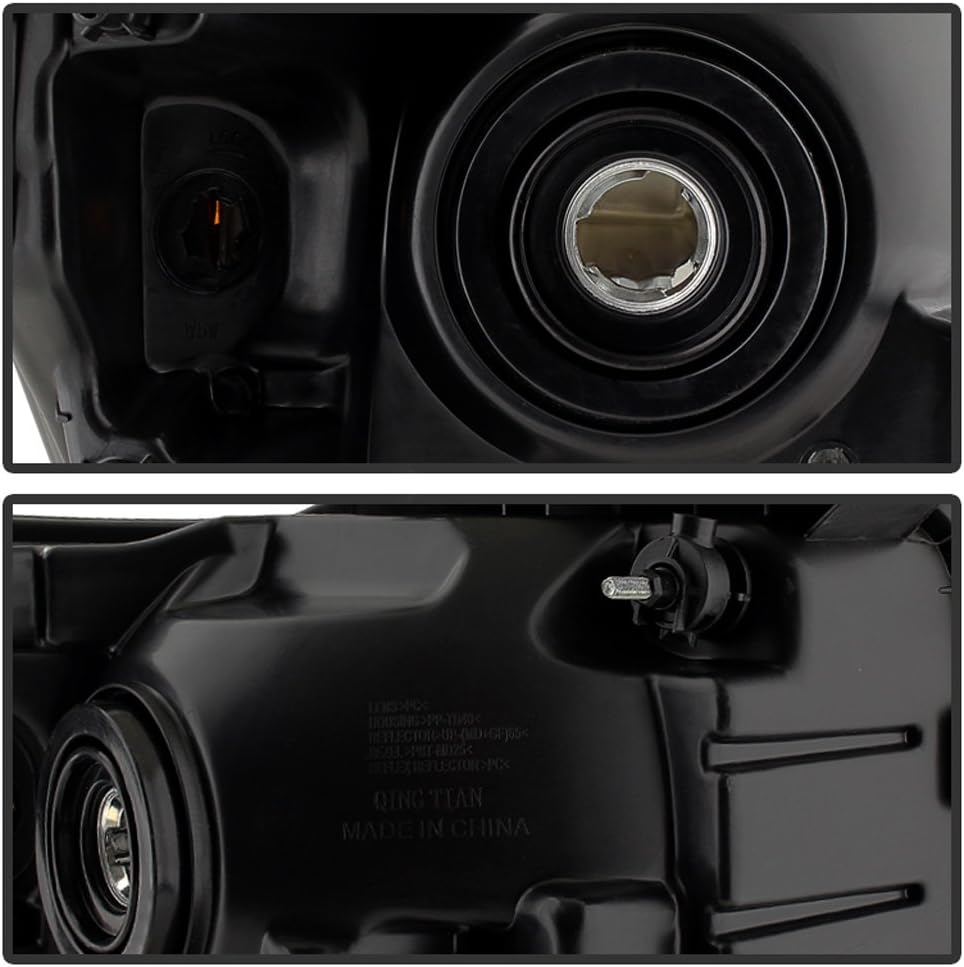 Black Housing Smoked Lens Headlights Pair Set P3626