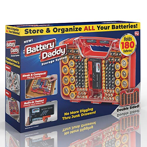 Battery Organizer Storage Case with Tester T724486