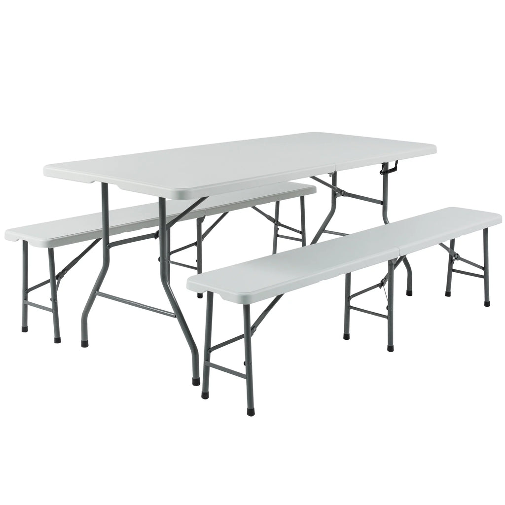 3 Pieces 6ft Portable Folding Picnic Table with Bench V33309