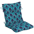 Navy Blue Geo Rectangle Outdoor Chair Cushion C47335