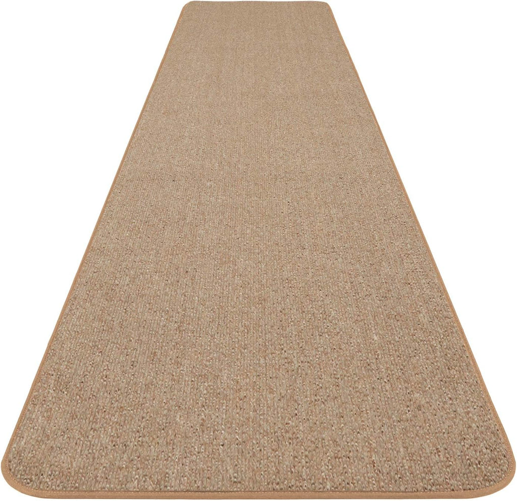 Skid-Resistant Carpet Runner Pebble Beige 14 Feet X 27 Inches J4598