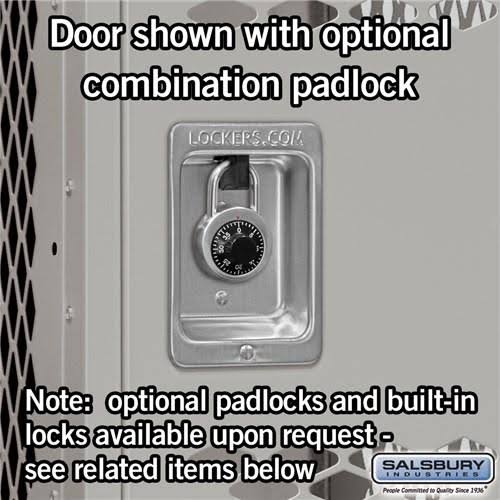 Vented Metal Locker Single Tier Gray Assembled J447735
