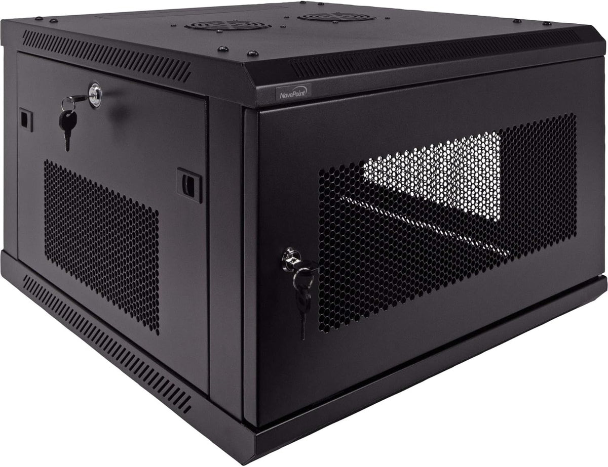 6U 19-Inch Server Network Rack Wallmount Cabinet Black C363946
