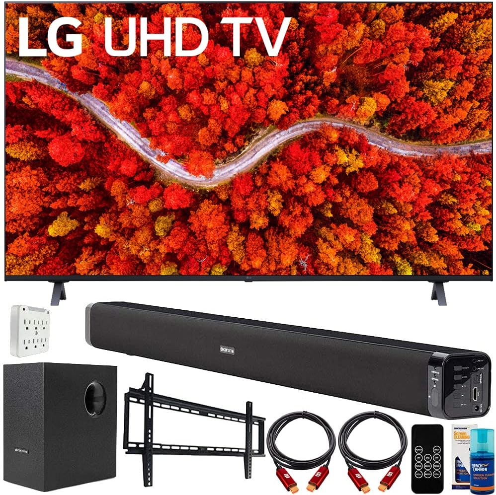 75 Inch 4K Smart UHD TV with Soundbar and Wall Mount Kit B259