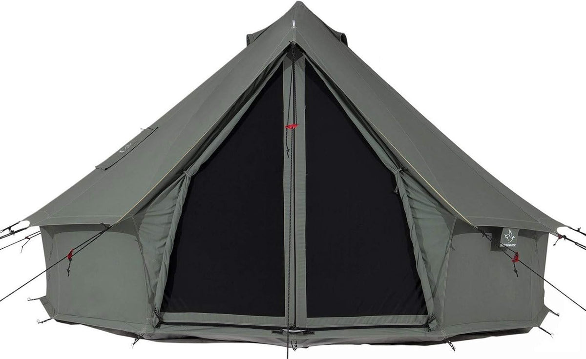 Canvas Bell Tent with Stove Jack, Waterproof 4 Season Cotton Canvas Tent P6982