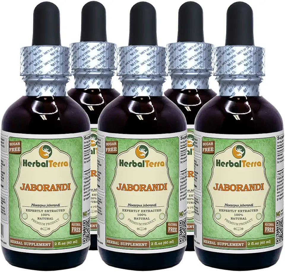 Jaborandi Dried Leaf Alcohol-Free Liquid Extract 5x2 oz D341522