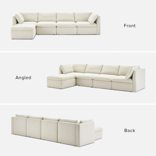 Oversized Modular Sectional Sofa with Storage and Ottoman Chaise S60880