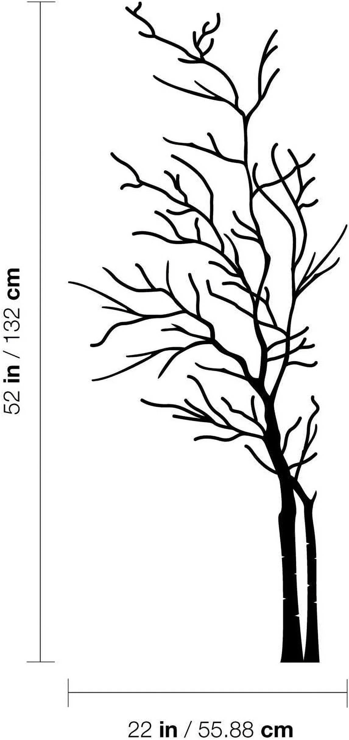 Vinyl Wall Art Decal - Tree - 52" X 22" Minimalist Nature Branches M867
