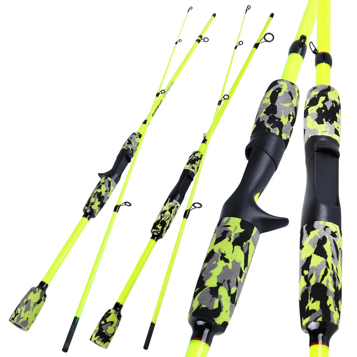 6ft Carbon Fiber 2 Pieces Fishing Pole E2573
