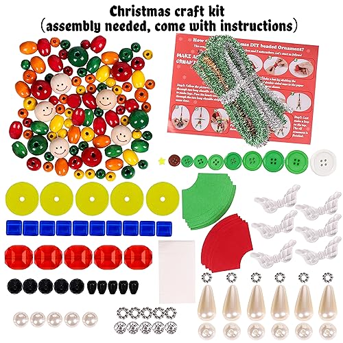 16PCS Christmas Crafts DIY Beads Ornaments Kits L4116