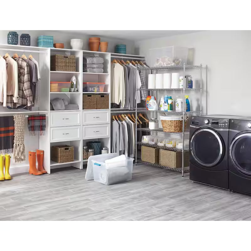 6-Tier Heavy Duty Steel Wire Shelving Unit Chrome S716