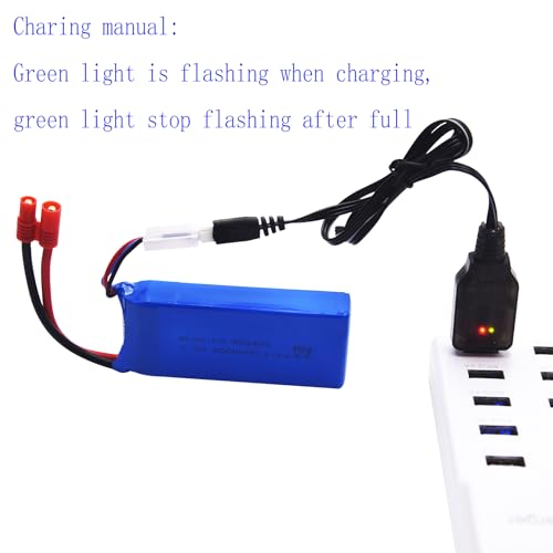 2 Pack 7.4V 2000mAh Lipo Battery and Charger Cable E169246