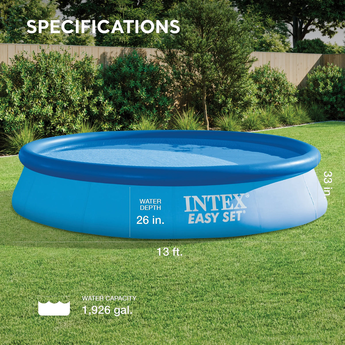 Easy Set Pool with Filter 13 Feet x 33 Inches V266