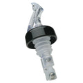 1 oz. Crystal Clear Measured Liquor Pourer with Collar and Fliptop - 12/Pack W543
