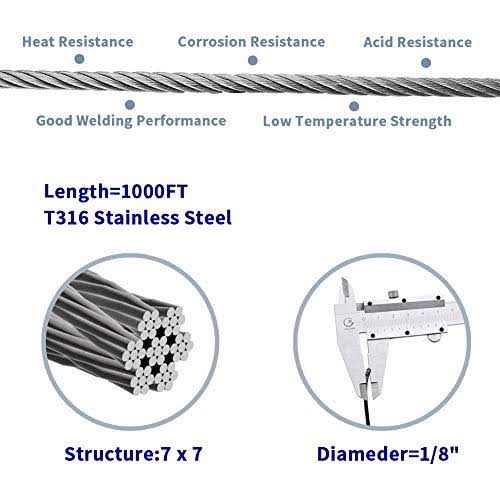 1/8" T316 Stainless Steel Cable A287