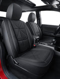 Black Faux Leather Full Set Seat Covers M290624