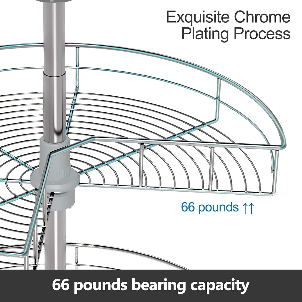 28'' 2 Tier Kidney Shaped Lazy Susan Cabinet Organizer B919