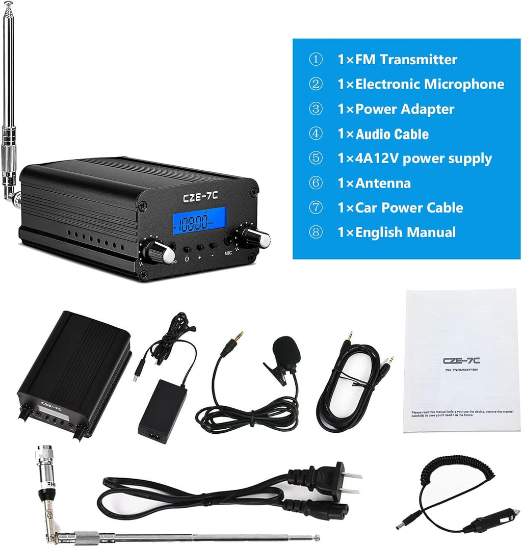 1W / 7W FM Transmitter with Mic B7508