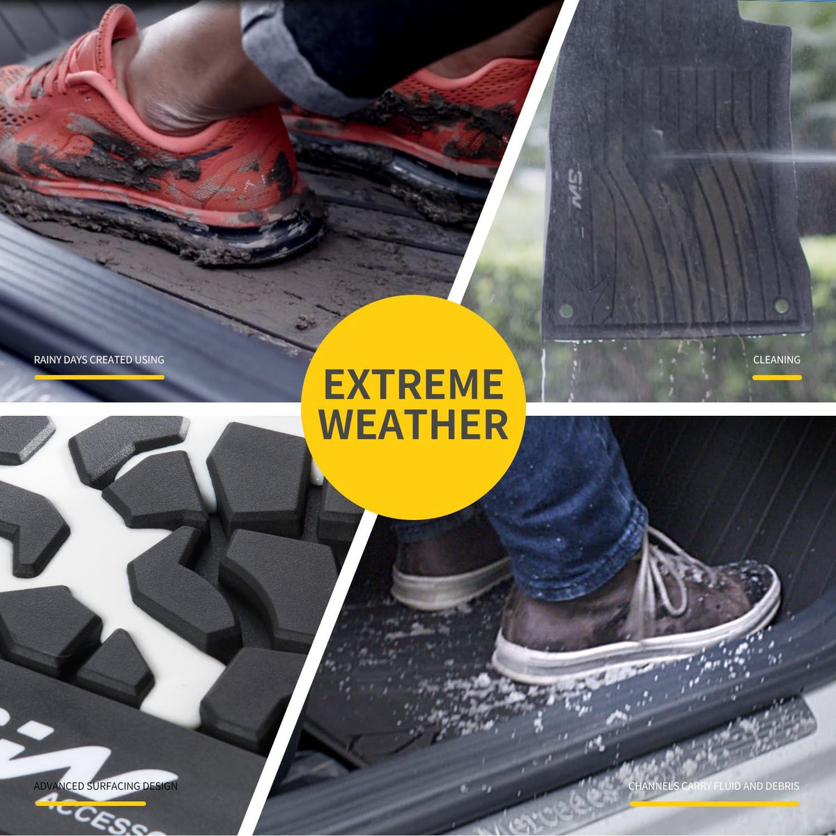 Black TPE All Weather Floor Liner Full Set Y907568